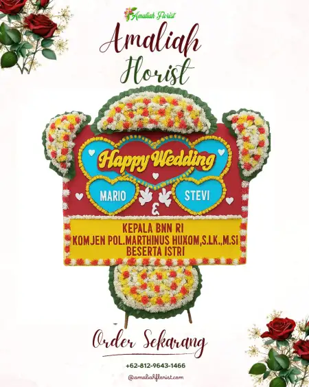 Papan Bunga Pernikahan Husen Sastranegara